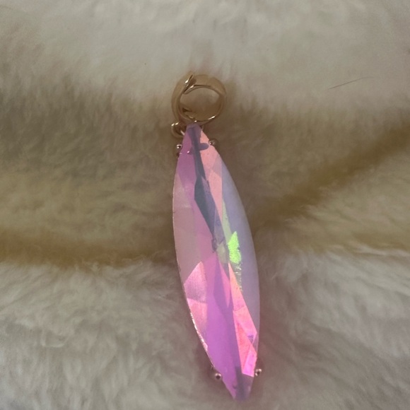 Elegant Gold and Pink Pendant - Picture 7 of 7